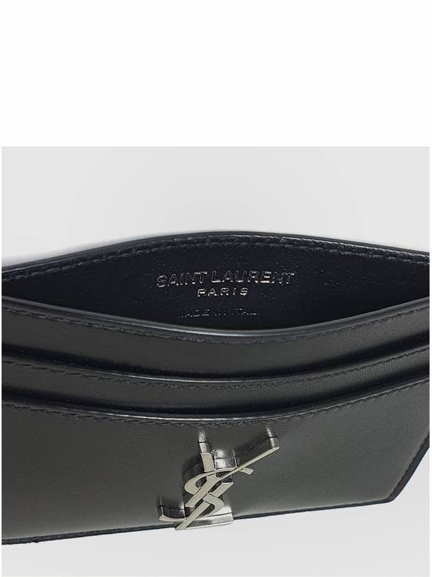 Monogram Card Case in Smooth Leather Black - SAINT LAURENT - BALAAN 8