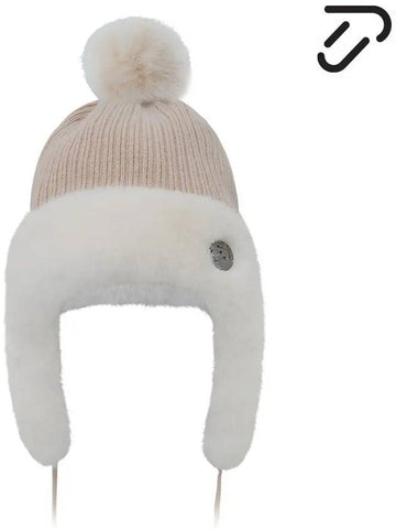 Women s Fur Ear Warmer Drop Beanie IPL4WCP174 BE - IJP DESIGN - BALAAN 1