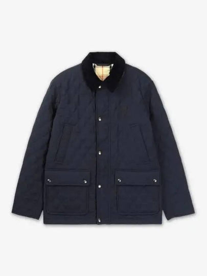 Corduroy Collar Quilted Jacket Black - BURBERRY - BALAAN 2