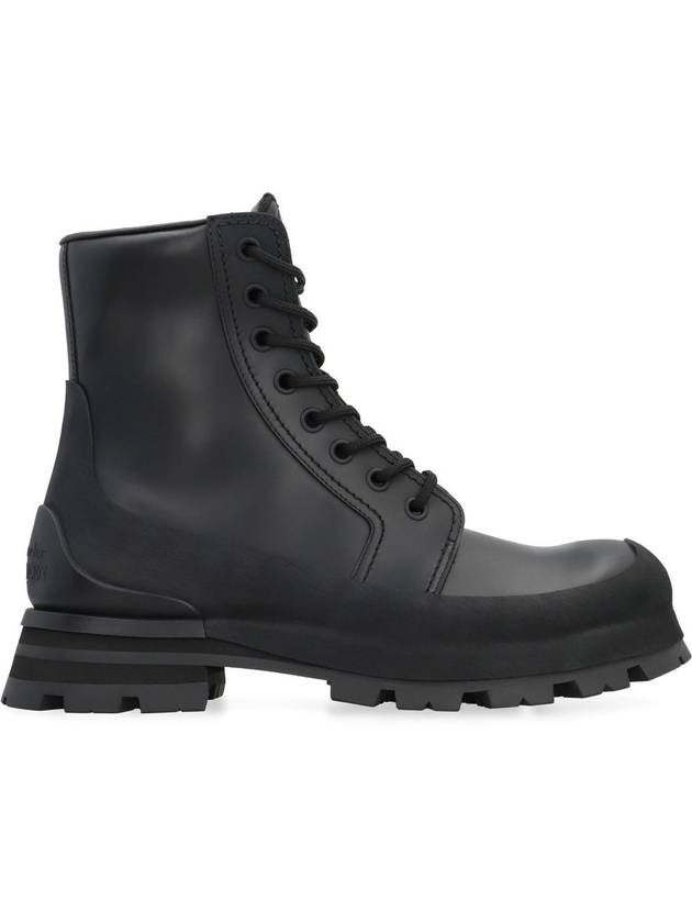 Wander Leather Combat Boots Black - ALEXANDER MCQUEEN - BALAAN 3