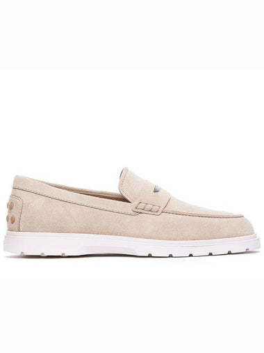 Suede Loafers Beige - TOD'S - BALAAN 1