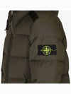 Seamless Logo Nylon Hooded Down Jacket Olive - STONE ISLAND - BALAAN 6