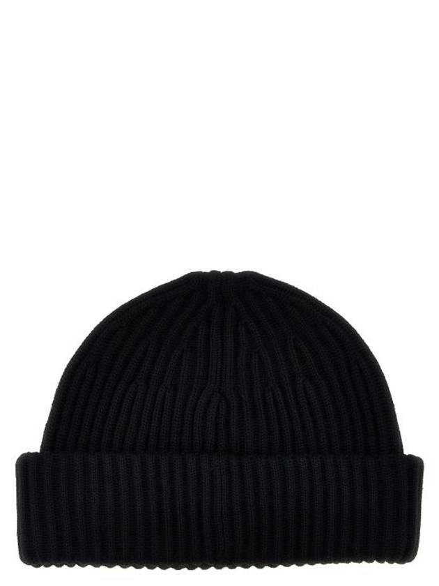 N22C3 Full Rib RWS Wool Beanie Black - STONE ISLAND - BALAAN 3