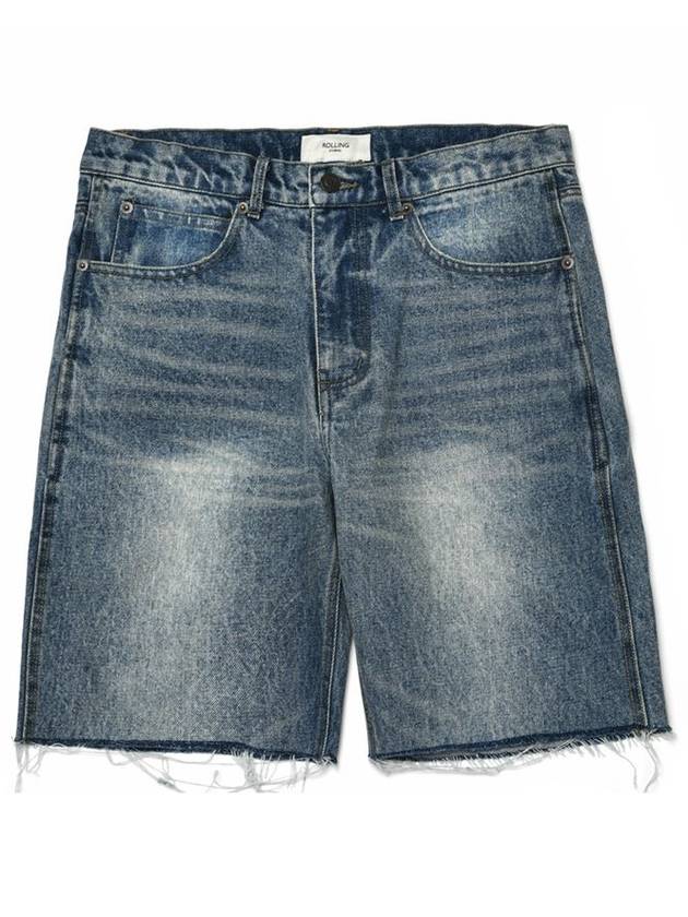 CUT OFF DENIM SHORTS WASHED BLUE - ROLLING STUDIOS - BALAAN 1