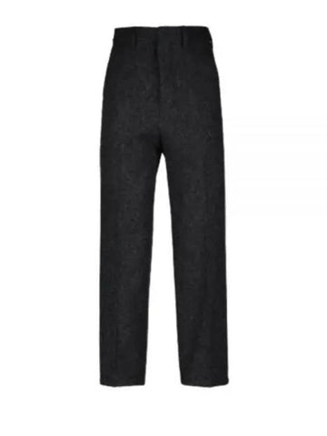 Alex Fit Wool Pants Black Dark Gray HTR501 277 - AMI - BALAAN 1