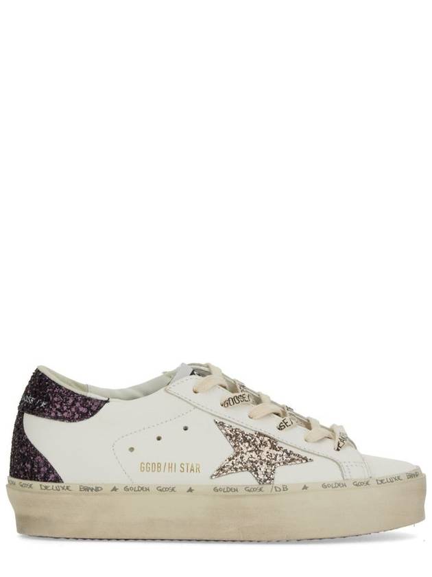 Hi Star Glitter Tab Low Top Sneakers White - GOLDEN GOOSE - BALAAN 2