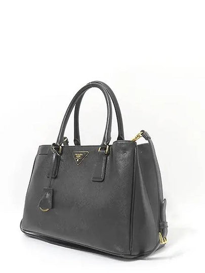 BN1874 Black Saffiano Lux Tote Bag Shoulder Strap - PRADA - BALAAN 2