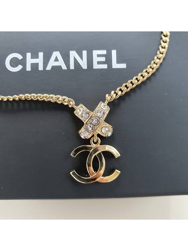 Cross crystal CC logo necklace - CHANEL - BALAAN 1