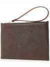 Paisley Clutch Bag Brown - ETRO - BALAAN 3