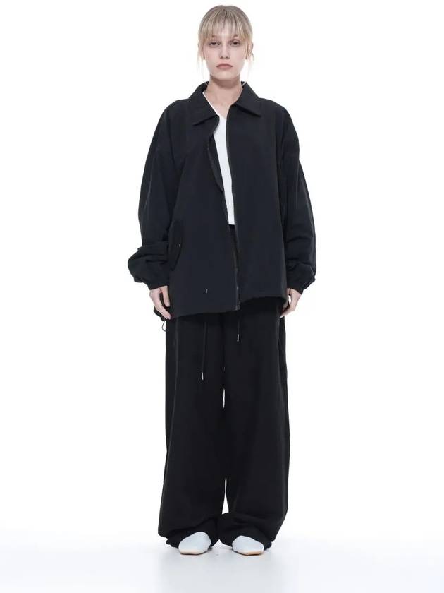 Women s SCWJ BK Seersucker Collar Windbreaker Jumper Black - CHANCE'S NOI - BALAAN 4