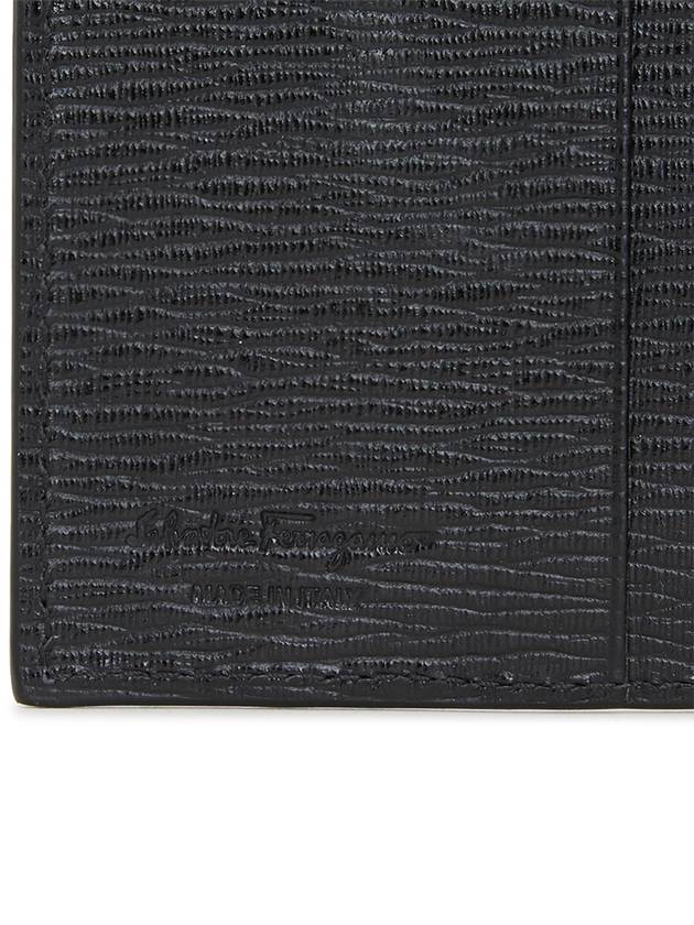 Gancini Card Wallet Black - SALVATORE FERRAGAMO - BALAAN.