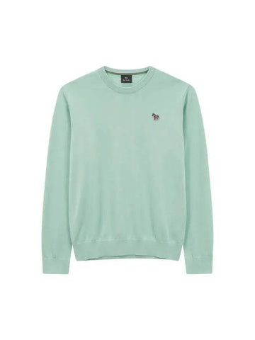 PS Zebra Patch Cotton Knit Light Green - PAUL SMITH - BALAAN 1