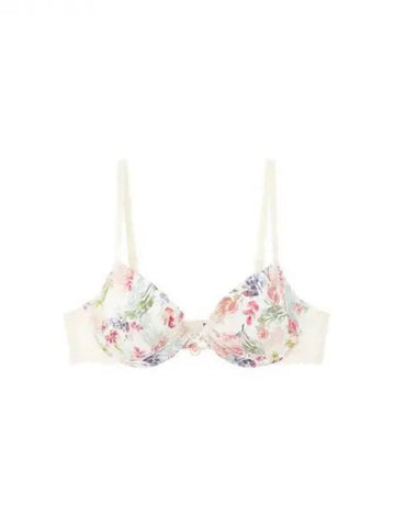 UNDERWEAR Women s Flower Print Remove Push Up Bra Ivory 270938 - EMPORIO ARMANI - BALAAN 1