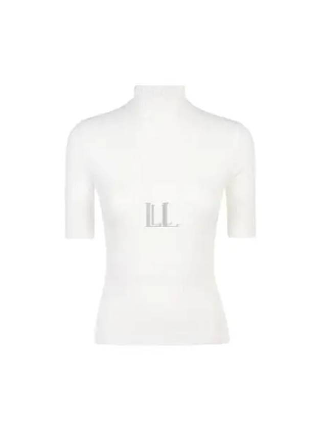 Women's Logo Mock Neck Knit Top White - COURREGES - BALAAN 2