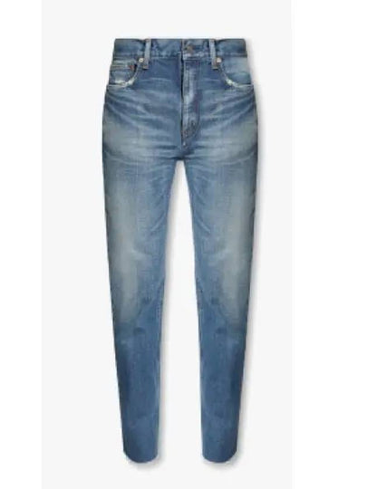 Denim Straight Jeans Blue - SAINT LAURENT - BALAAN 2