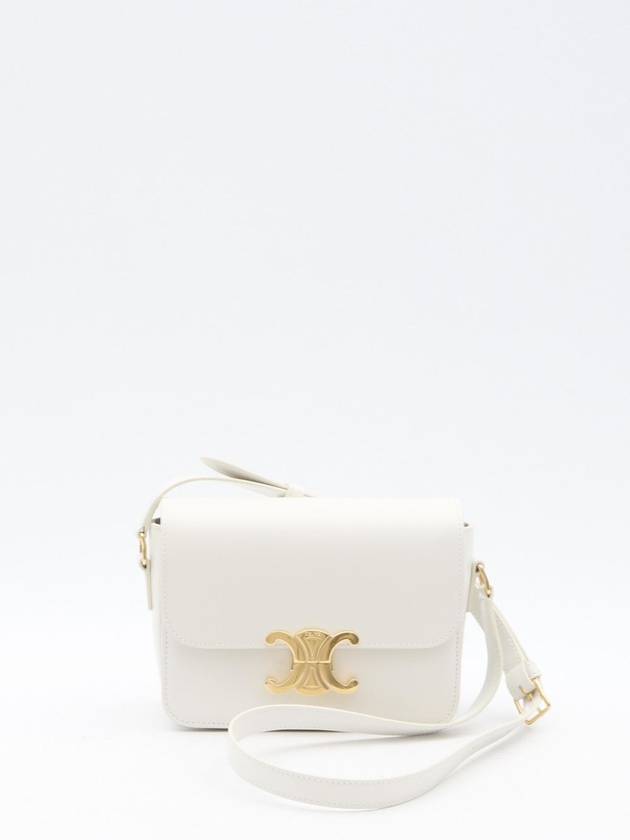 Teen Triomphe Shiny Calfskin Cross Bag White - CELINE - BALAAN 1