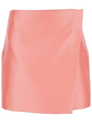 'Duchesse' Pink Wrap Miniskirt In Viscose Blend Woman - PHILOSOPHY DI LORENZO SERAFINI - BALAAN 1