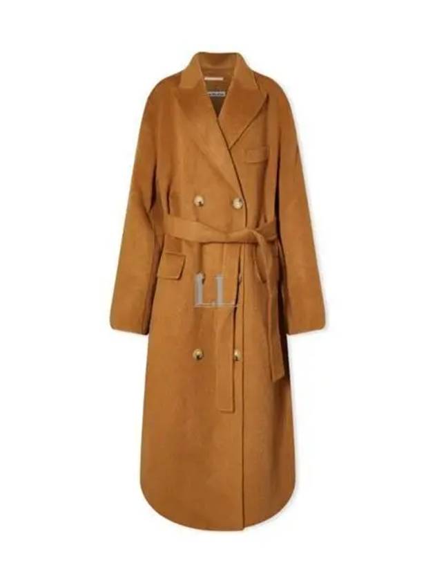 Double Breasted Belt Double Coat Camel - ACNE STUDIOS - BALAAN 2