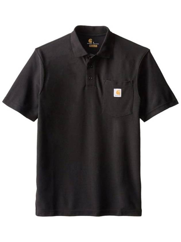 Polo short sleeve t shirt black K570 001 - CARHARTT - BALAAN 2