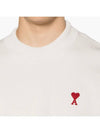 Red ADC Chain Stitch Heart Logo Knit Top Ivory - AMI - BALAAN 4