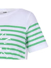 Striped Logo Short Sleeve T-Shirt MW3ME187GRN - P_LABEL - BALAAN 5