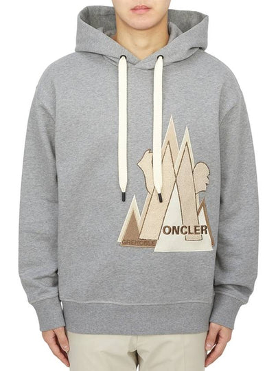 Grenoble Mountain Logo Hood Gray - MONCLER - BALAAN 2