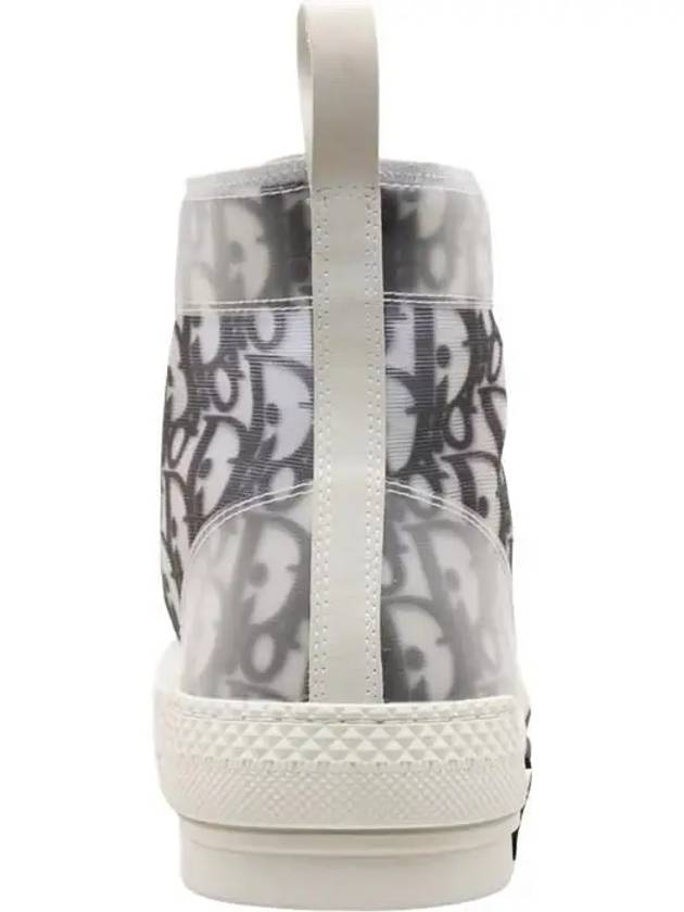 B23 Oblique Canvas High Top Sneakers White Black - DIOR - BALAAN 6