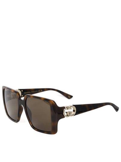 Eyewear Side Logo Square Frame Sunglasses Brown - GUCCI - BALAAN 2