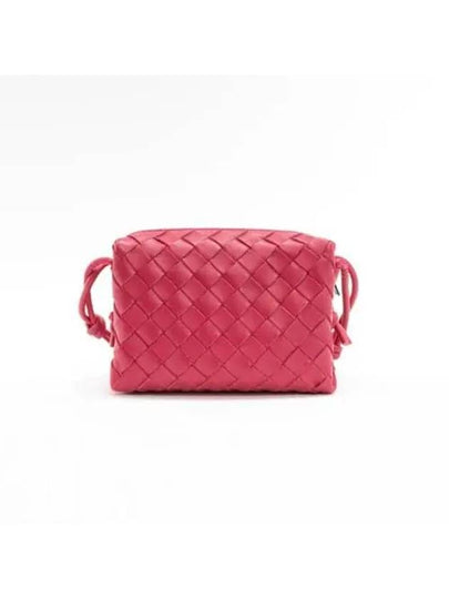 Intrecciato Loop Small Leather Cross Bag Pink - BOTTEGA VENETA - BALAAN 2