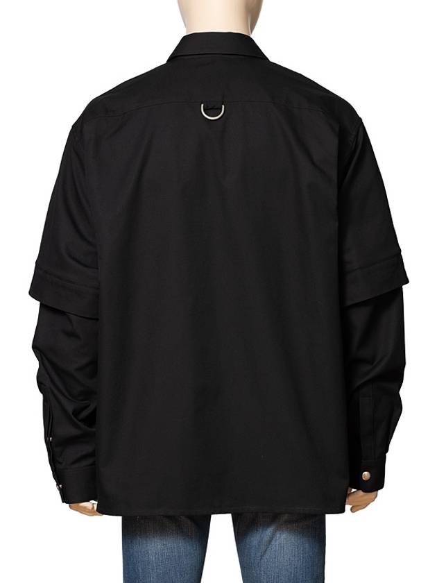 24SS Men's Southern Shirt Top Long Sleeve Logo Zipup Jacket Black BM60YP154Z - GIVENCHY - BALAAN 3