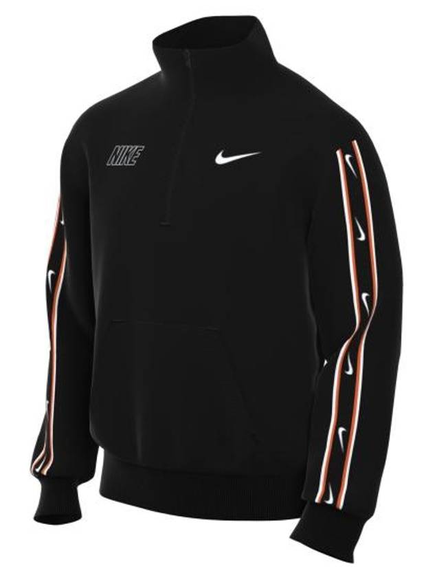 Men's NSW Repeat Half Zip Sweatshirt Black - NIKE - BALAAN 2