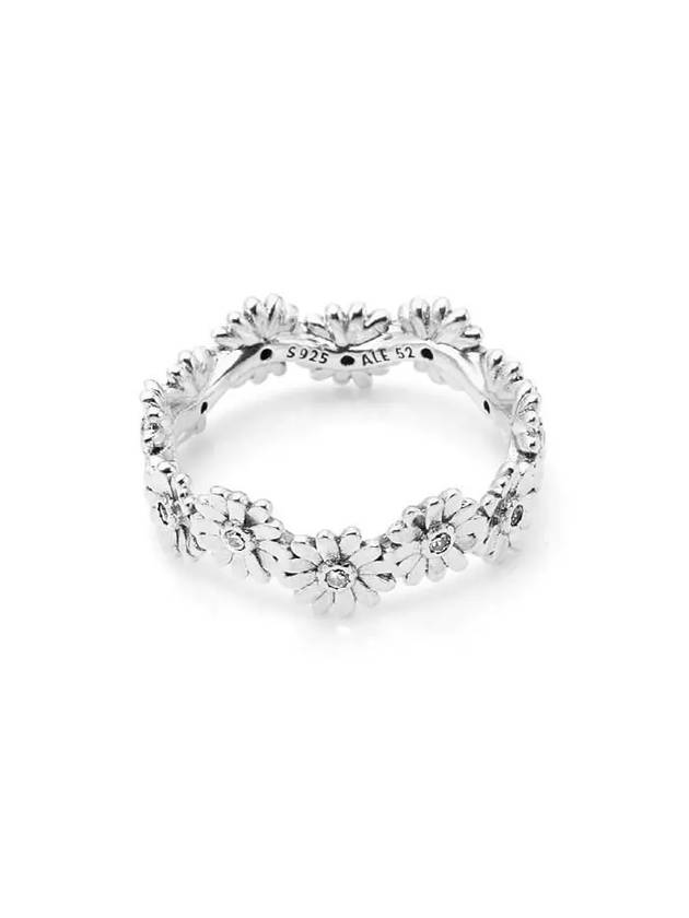 Women's Sparkling Daisy Flower Crown Ring Silver - PANDORA - BALAAN 2