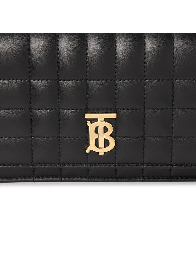 Lola Gold Logo Quilted Mini Cross Bag Black - BURBERRY - BALAAN 8