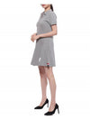 Women's Logo Patch Tennis Flare Short Dress Grey - THOM BROWNE - BALAAN 5