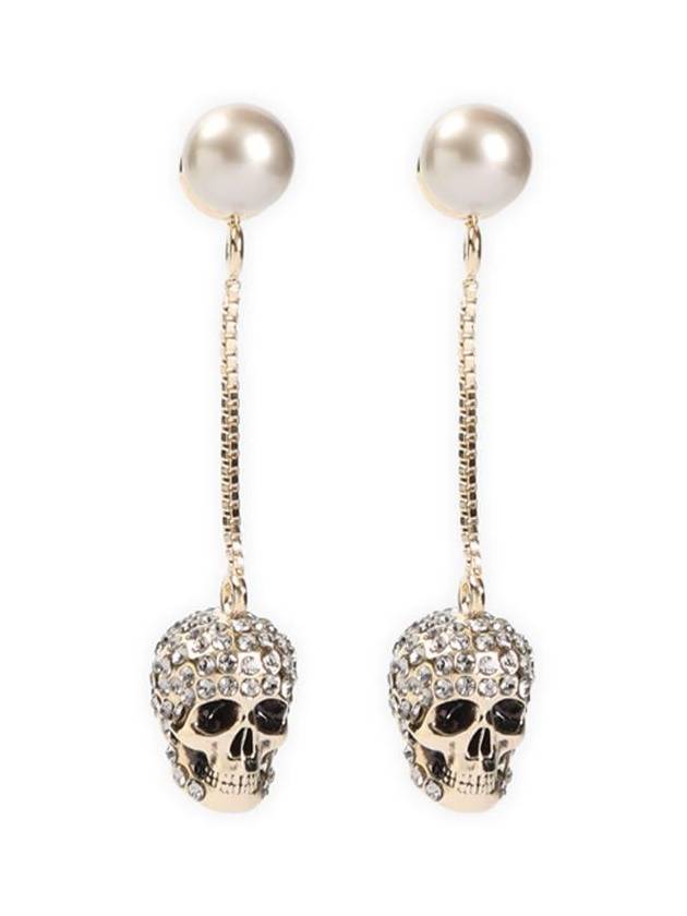 Pave Skull Earrings Gold - ALEXANDER MCQUEEN - BALAAN 2