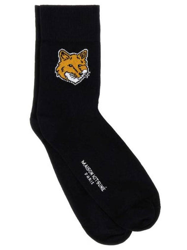 Fox Head Socks Black - MAISON KITSUNE - BALAAN 1