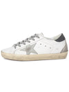 Superstar Leather Low Top Sneakers Grey White - GOLDEN GOOSE - BALAAN 4