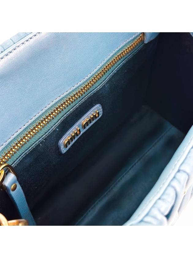 MiuMiu Women s Materasse Nappa Leather Tote Bag Marina Blue - MIU MIU - BALAAN 7