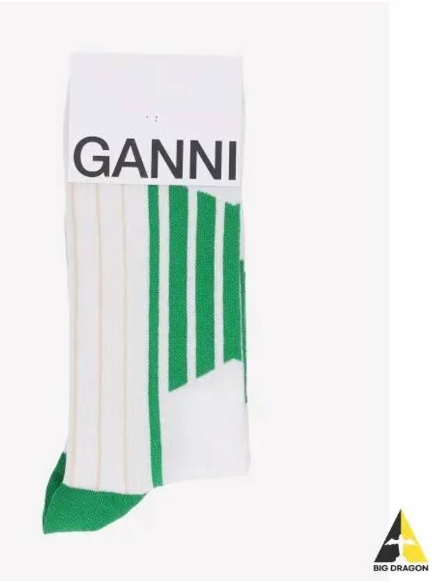 Sporty Socks Kelly Green - GANNI - BALAAN 2