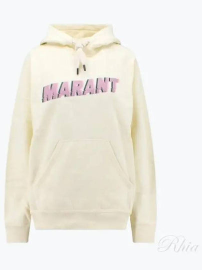 Miley Logo Cotton Hoodie Ivory - ISABEL MARANT - BALAAN 2