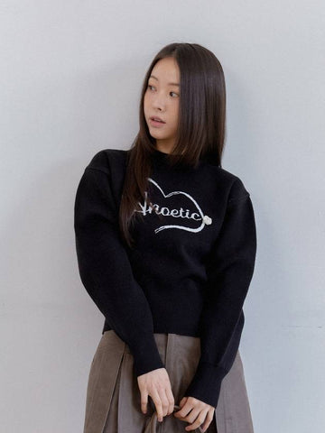 ANC HEART ROSE KNIT_BLACK - ANOETIC - BALAAN 1