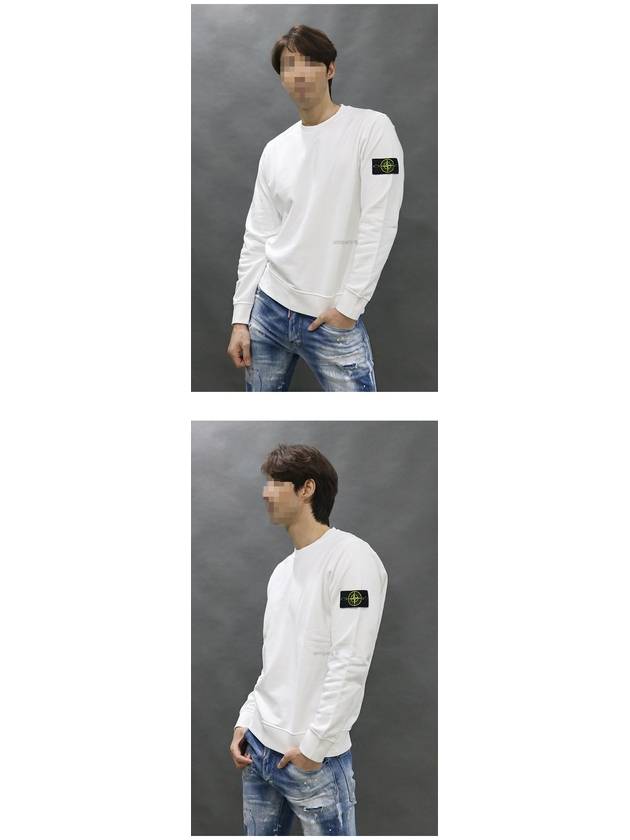 Wappen Patch Crew Neck Sweatshirt White - STONE ISLAND - BALAAN 4