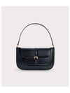 Miranda Semi Patent Leather Shoulder Bag Black - BY FAR - BALAAN 2