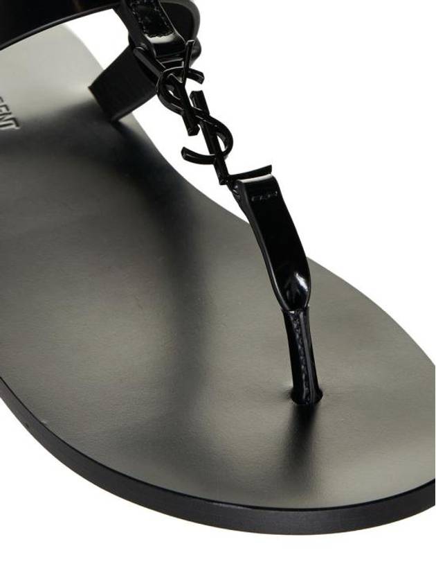 Cassandre Flip Flops Black - SAINT LAURENT - BALAAN 5