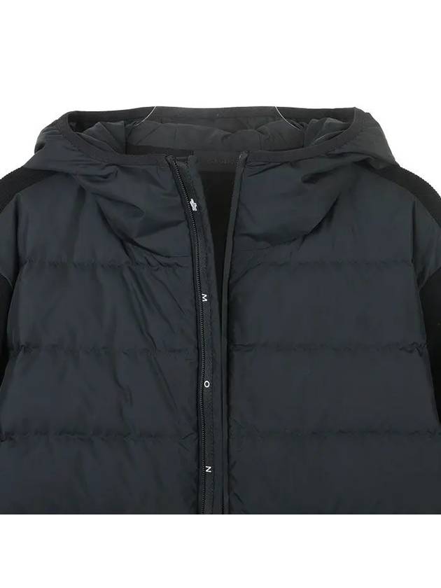 Cotton Padded Zip-Up Hoodie Black - MONCLER - BALAAN 3