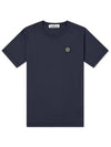 Wappen Logo Patch Short Sleeve T-Shirt Navy - STONE ISLAND - BALAAN 2