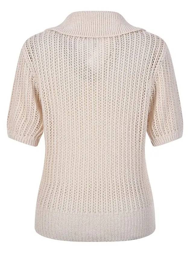 Wide collar mesh knit MK3AP415 - P_LABEL - BALAAN 4