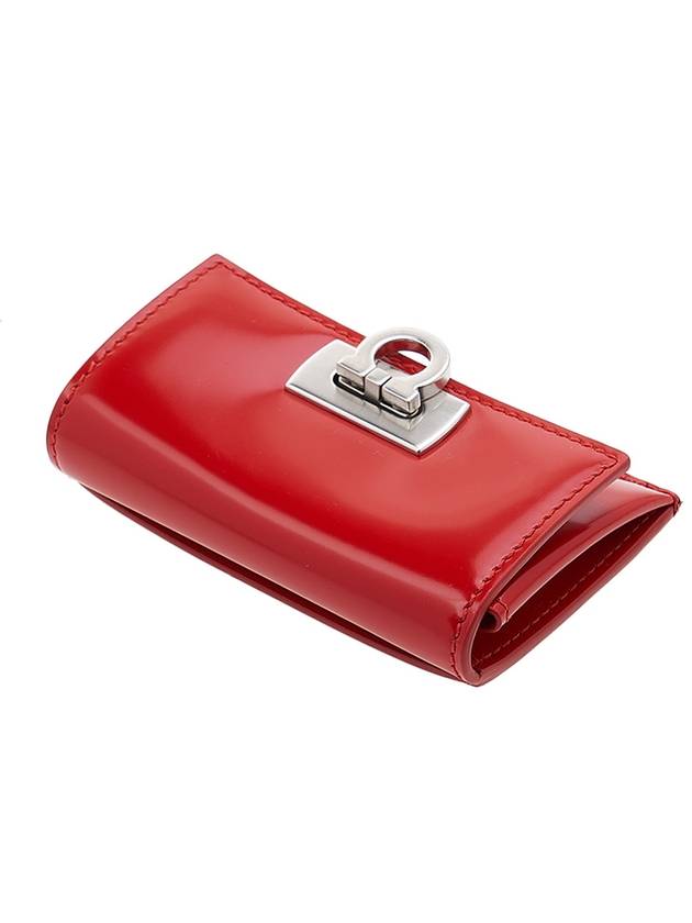 Ferragamo Women's Gancini Card Wallet 22 0435 FLAME RED 0760664 - SALVATORE FERRAGAMO - BALAAN 4