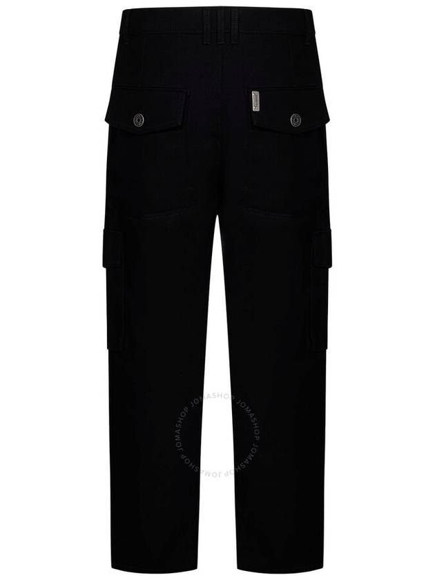 Cotton Cargo Straight Pants Black - BALMAIN - BALAAN 3