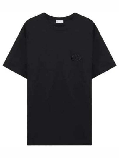 CD Icon Relaxed Fit Organic Cotton Short Sleeve T-Shirt Black - DIOR - BALAAN 2